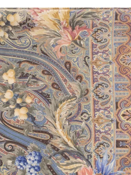 Fular Etro cu model paisley albastru