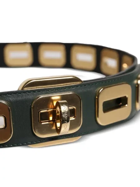 Cu centură curea Dolce & Gabbana din piele verde
