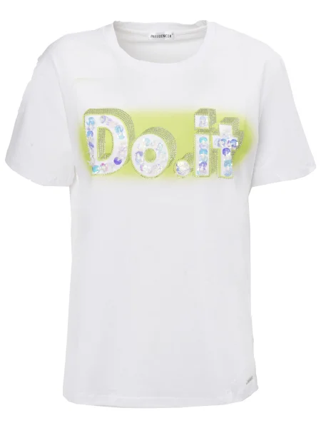 Influencer Tričko Do-it modrá / jablko / stříbrná bílá