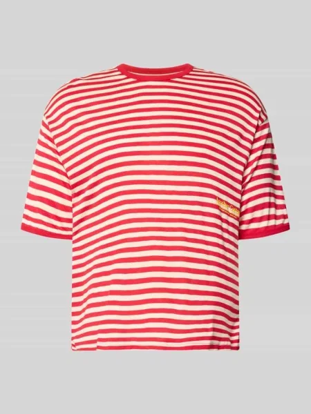 T-shirt ze wzorem w paski i nadrukiem z logo Another Cotton Lab