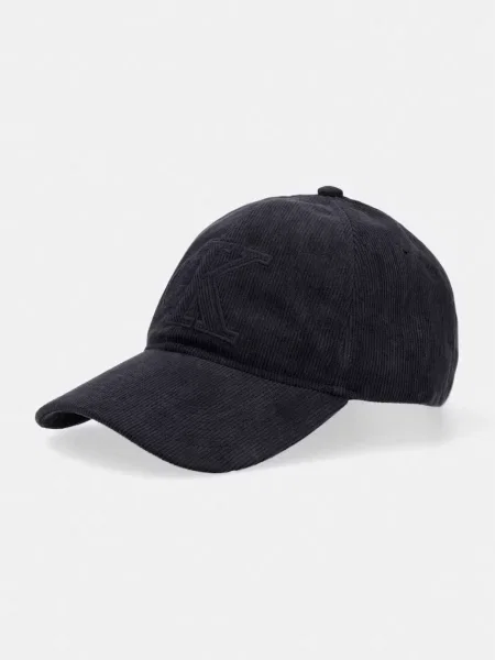 Șapcă Calvin Klein de catifea negru