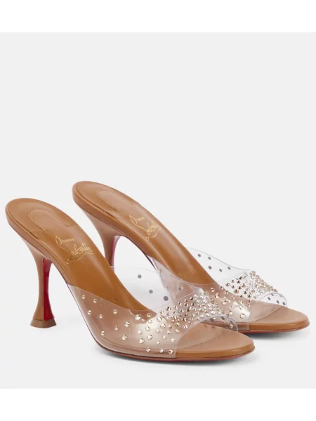 Papuci tip mules Christian Louboutin maro