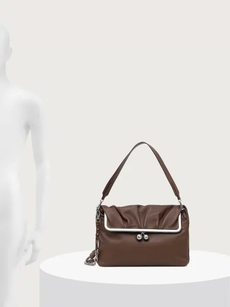 Кожаная сумка хобо Weekend Max Mara