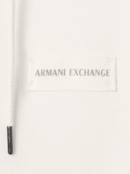 Kapucnis melegítő felső Armani Exchange autogrammal fehér