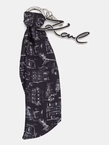 Obesek za ključe Karl Lagerfeld srebrna