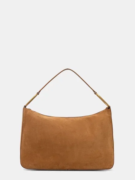 Twinset geantă de mână din piele întoarsă maro