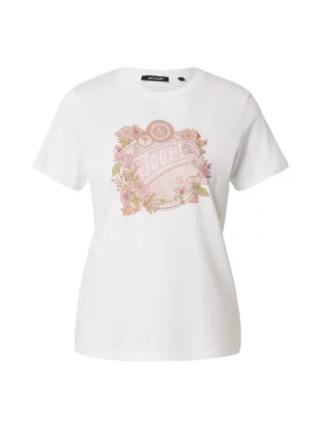 JOOP! Tricou Thore verde măr / roz / roz pudră alb