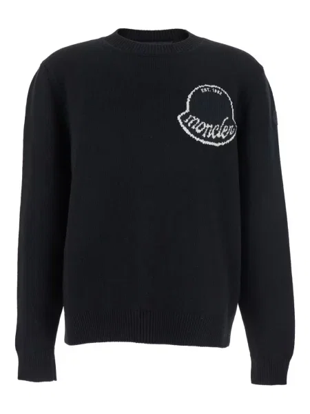 Pulover Moncler cu decolteu rotund negru