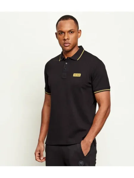 Tricou polo Versace Jeans Couture negru