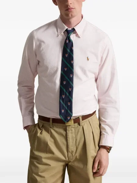 Cu centură cămașă Polo Ralph Lauren cu cataramă țesută roz