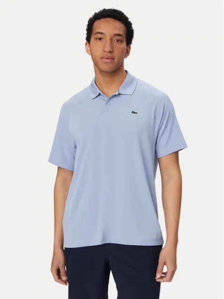 Lacoste Тениска с яка и светлосин