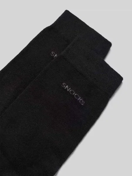 Skarpety biznes w zestaw 2 szt. z wyhaftowane logo Snocks czarne