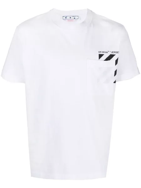 Tricou Off-white cu dungi