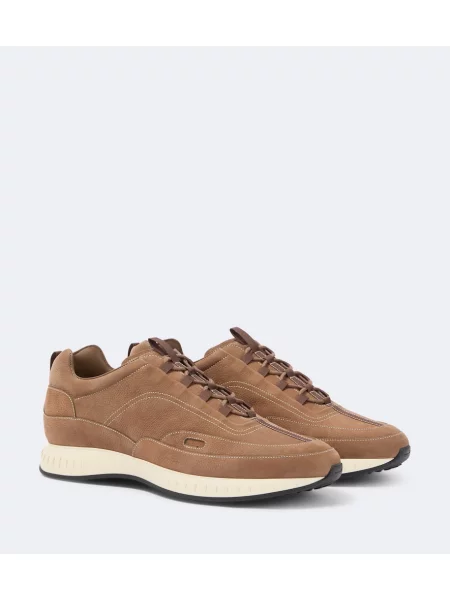 Sneakerși John Lobb din piele maro