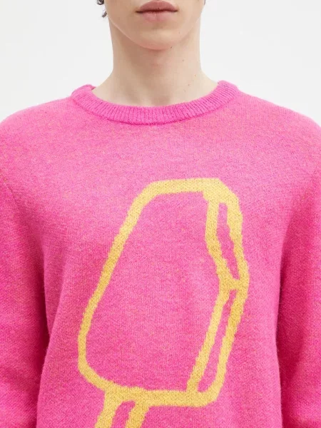 Icecream gyapjúkeverék pulóver Popsicle Crewneck rózsaszín