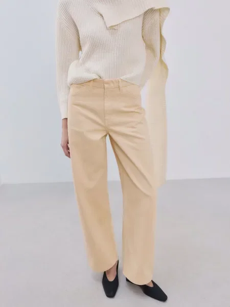 Широкі джинси MANGO жовтий