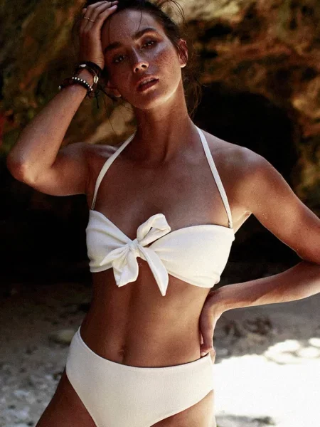 Plavková podprsenka MUUV Bow Bandeau bílá