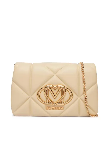 Geantă Love Moschino din piele bej
