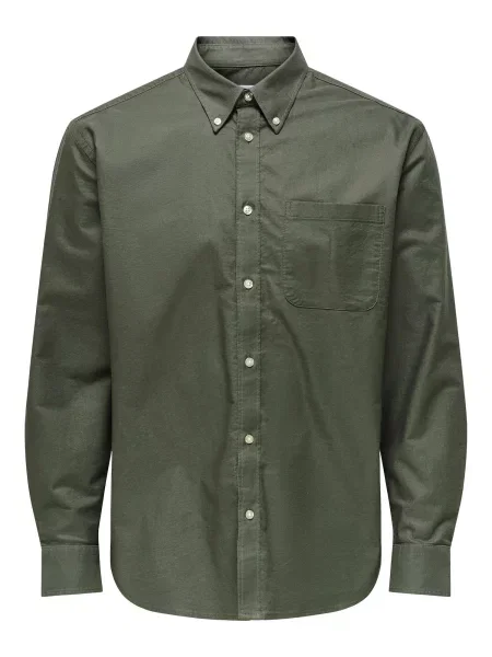 Only & Sons Cămașă ONSOXFORD jad verde