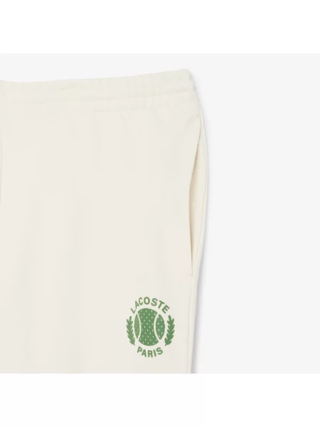 Lacoste Spodnie Dresowe Z Nadrukiem Tenisowym czarny