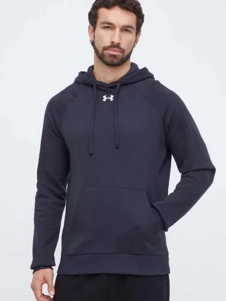 Bluza z kapturem Under Armour z kapturem polarowa czarna