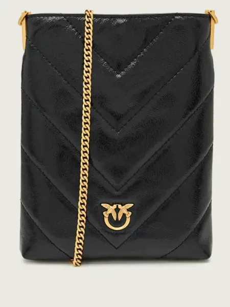 PINKO Geantă Flat Satchel AI PCPL negru