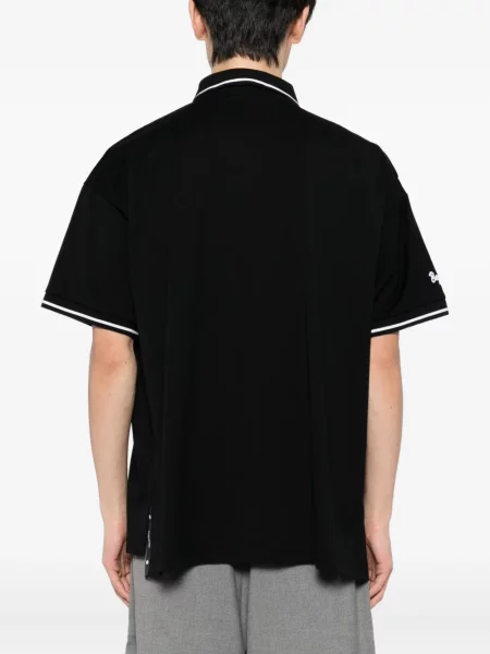 Siuvinėta polo marškinėliai Bape Black *a Bathing Ape® juoda