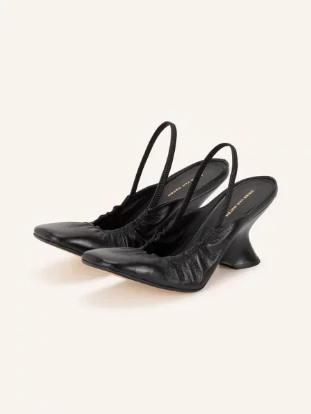 Lodičky Dries Van Noten s otevřenou patou černé