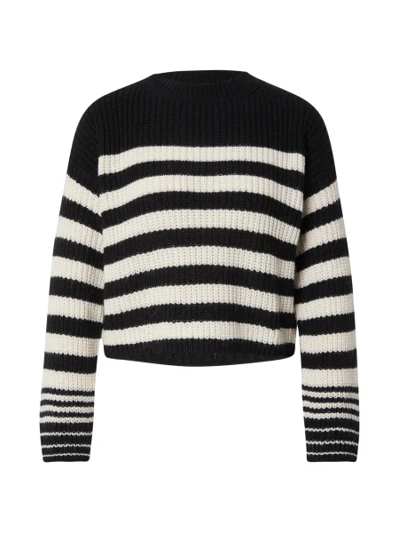 Herrlicher Pulover Tiena črna / naravno bela