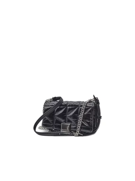 Torebka crossbody Karl Lagerfeld skórzana czarna