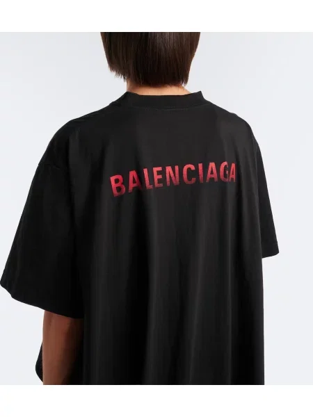 Jersey asimetrična majica Balenciaga črna
