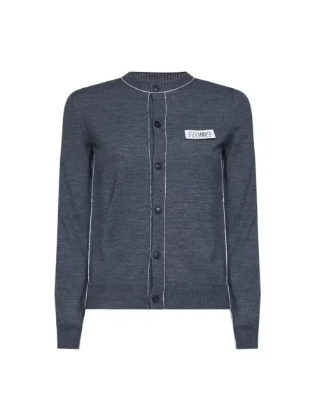 Kardigan Mm6 Maison Margiela wełniany szary