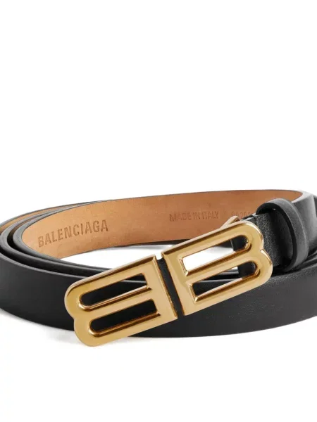 Sacou Balenciaga din piele negru