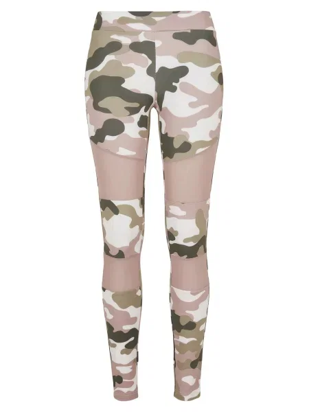 Urban Classics Tajice kaki / tamno zelena / roza bijela