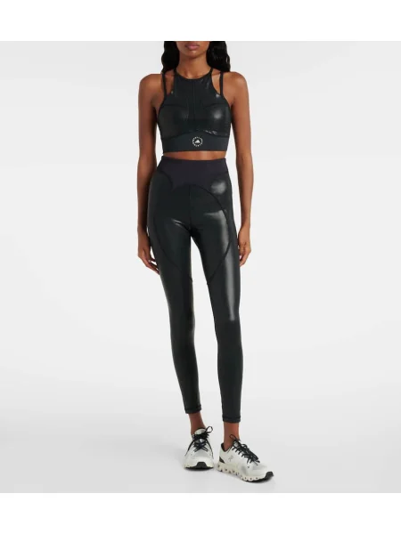 Leggings Adidas By Stella Mccartney cu talie înaltă negru