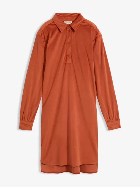 Sukienka oversize ze sztruksu brązowa