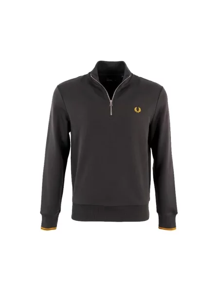 Bluza FRED PERRY Half Zip Sweatshirt Gray XL szara