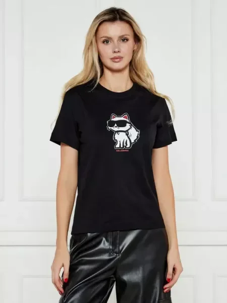 Karl Lagerfeld Tricou IKON SKETCH CHOUPETTE negru