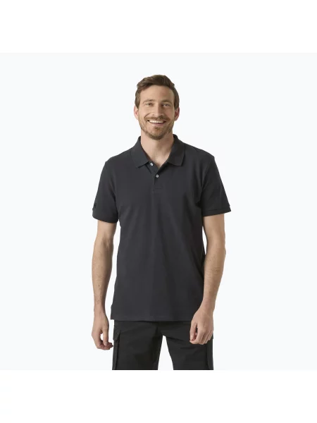 Tricou polo pentru bărbați Helly Hansen Crew Polo Pique ebony