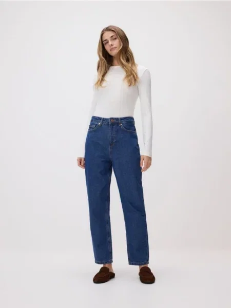 Reserved Джинси mom fit синій