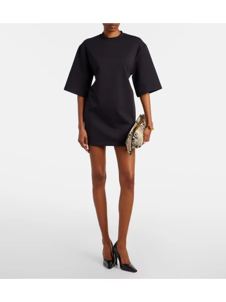 Rochie Wardrobe.nyc din jerseu cu spatele deschis negru