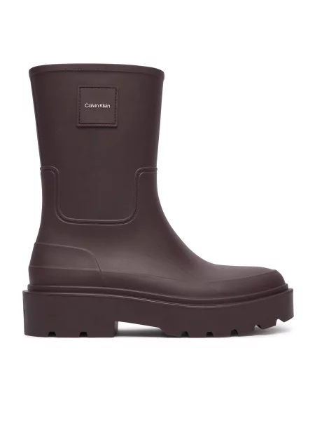 Гумени ботуши Calvin Klein Rainboot Rubber Тъмнокафяв