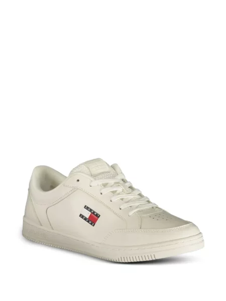Sneakerși Tommy Jeans cu autograf alb