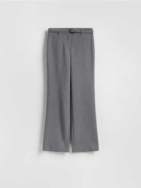 Reserved Штани з ременем світло-сірий сірі