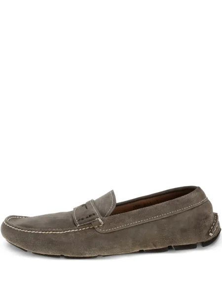 Semišové loafers Prada Pre-owned zelené