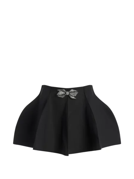 Fusta mini Genny cu funde evazată negru