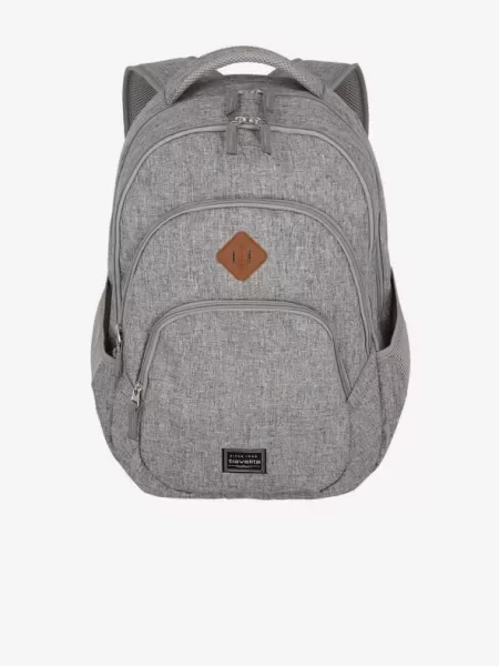 Travelite Basics Melange Backpack Grey γκρι