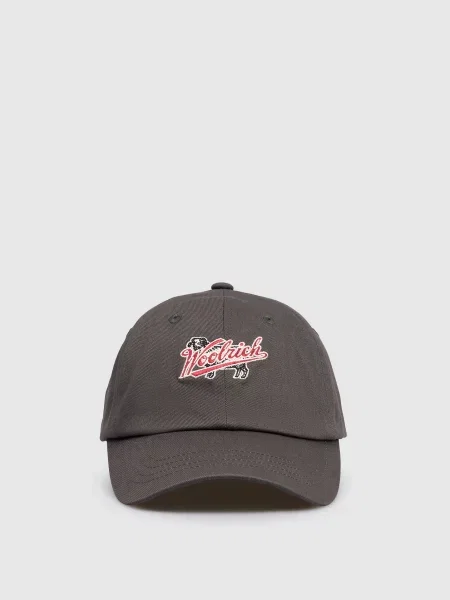 Кепка з нашивкою логотипа Woolrich сіра