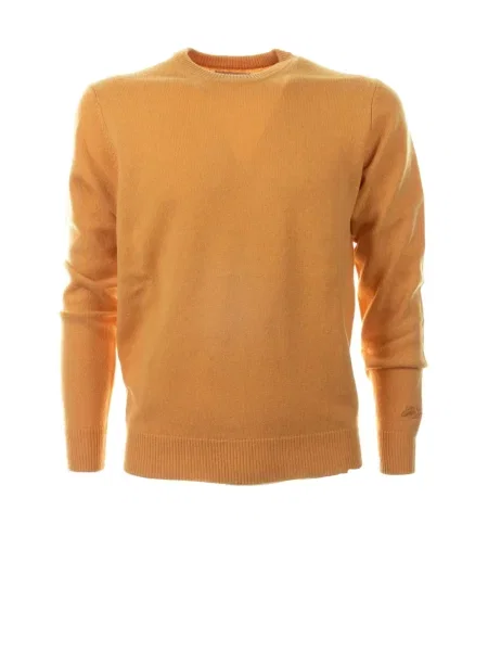 Pulover Mc2 Saint Barth cu broderie cu decolteu rotund maro