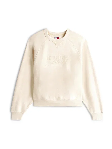 Haină de lână Tommy Jeans de lână alb